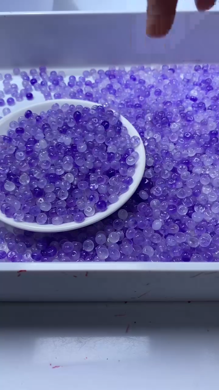 颈饰未镶嵌水晶W3236紫碧玺算盘6*4mm*20颗