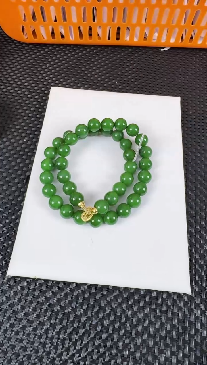 【闪购商品】和田玉（碧玉）项链未镶嵌约12MM