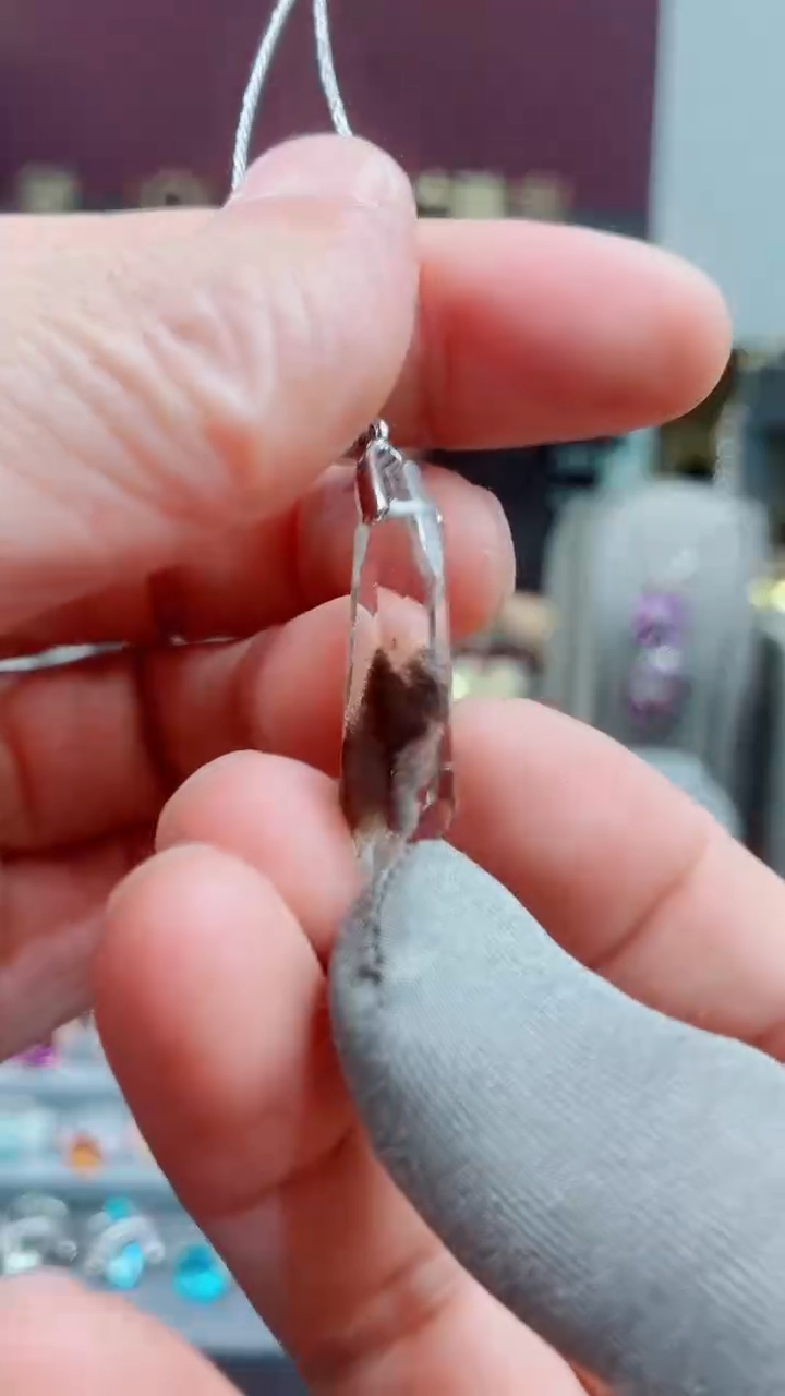 吊坠(不含链)银S925镶嵌水晶水晶吊坠  不含链