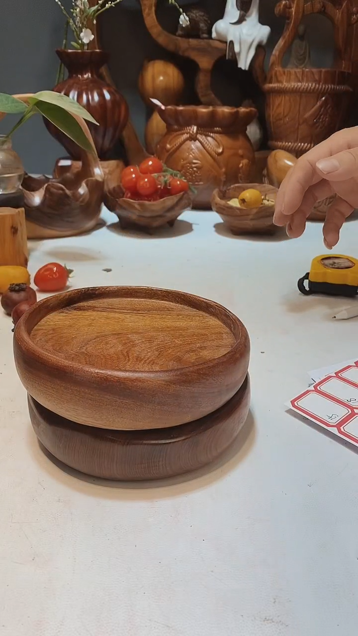 香樟木A6小圆盘2个/组/尺寸15*4