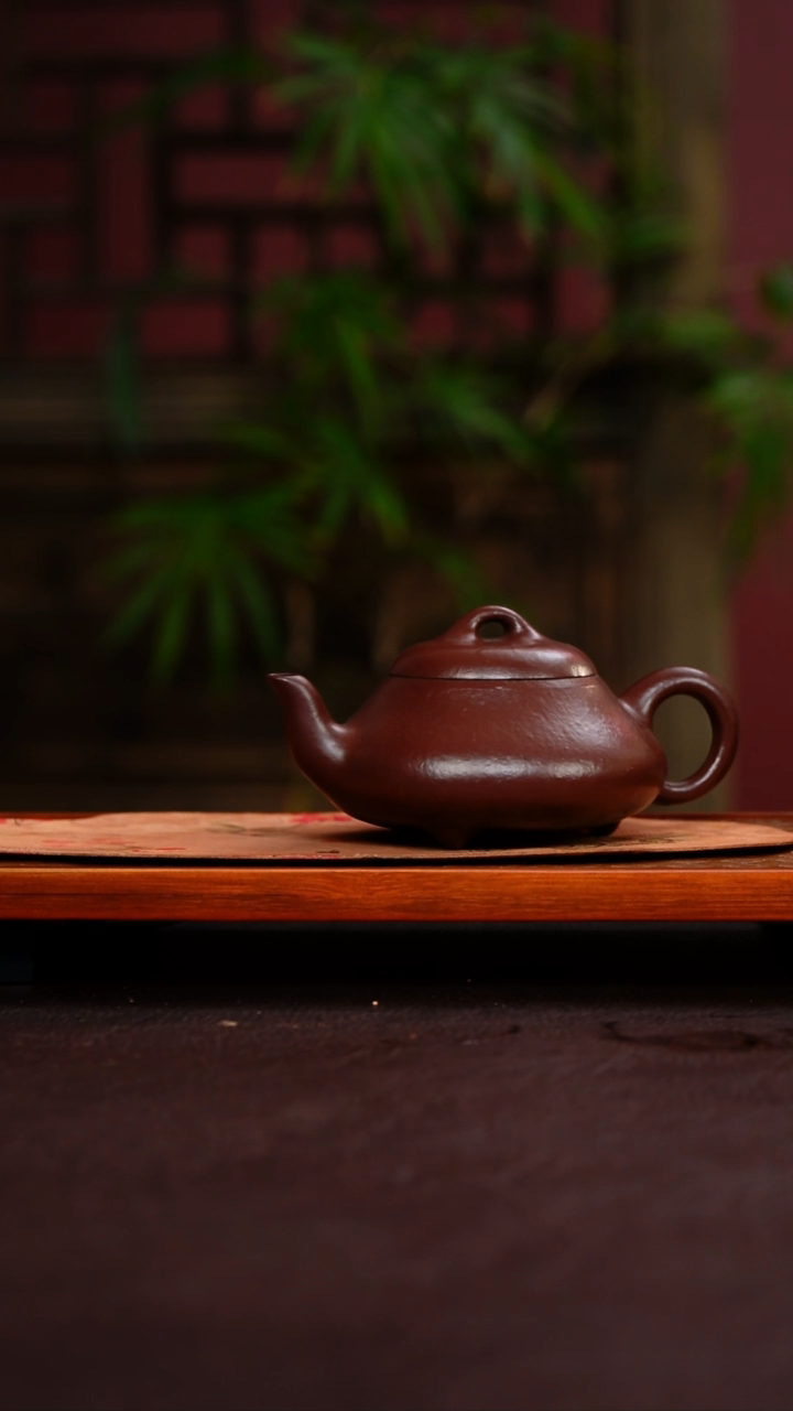 茶壶紫砂紫袍玉砂 汉棠石瓢 