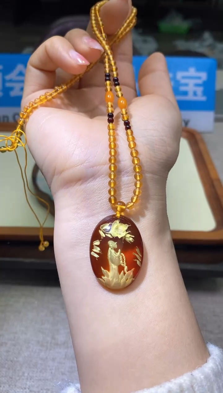 【闪购商品】琥珀颈饰未镶嵌多样性发一件630