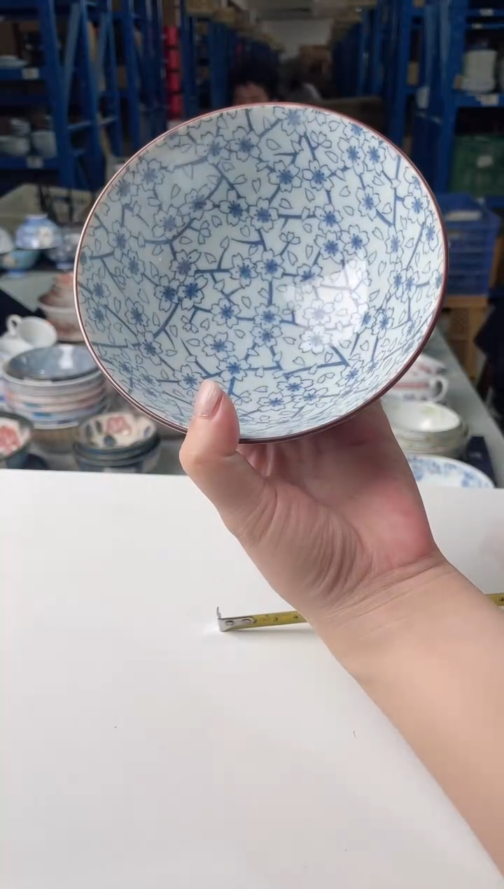 陶瓷5.5英寸繁樱高脚碗