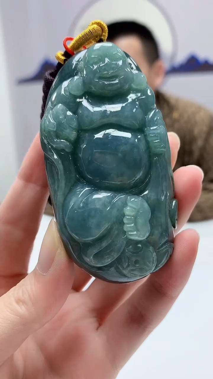 【闪购商品】定制翡翠未镶嵌4812zm-毛货挂件佛公50