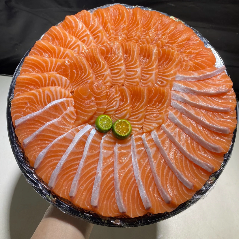 爆款现切挪威三文鱼 背+腩 500g