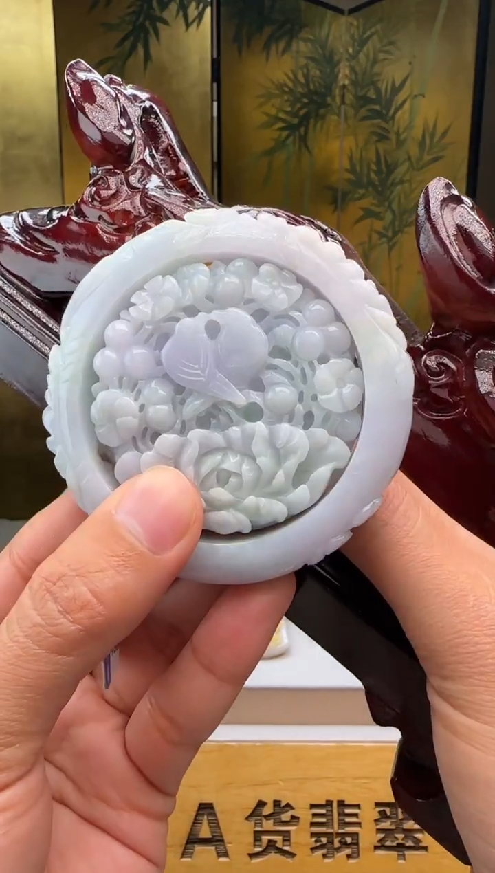 颈饰未镶嵌翡翠一套+底座XM@@