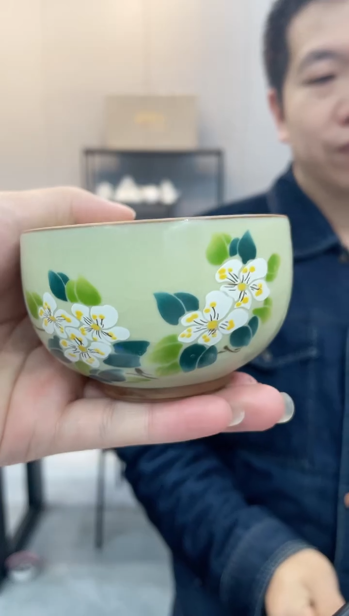 【闪购商品】【席欢李商城】汝窑花杯