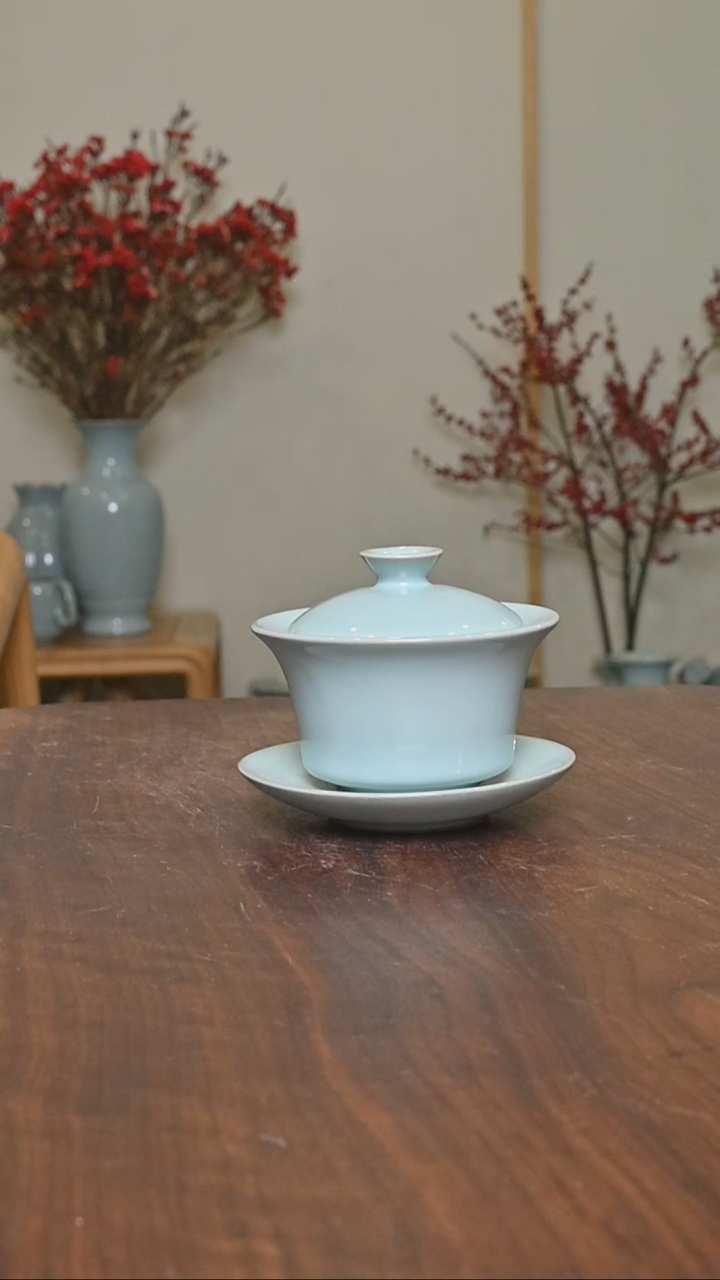 【闪购商品】其他朱家款小盖碗100毫升 天青釉 