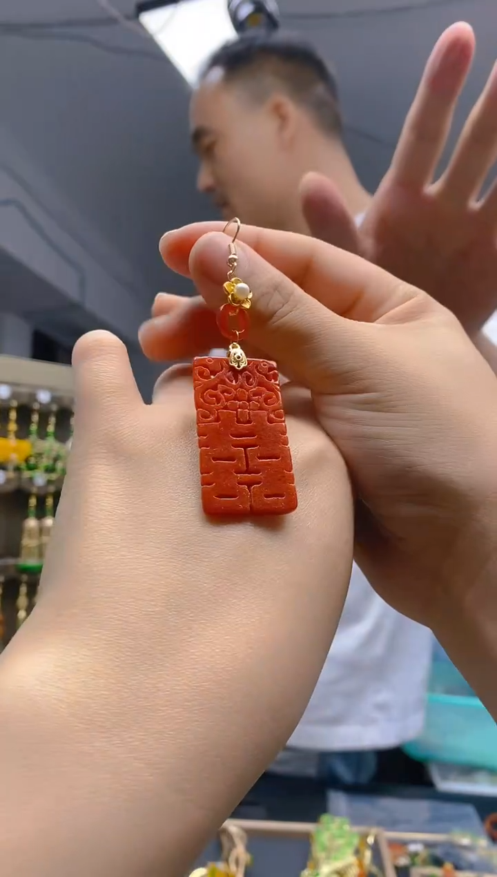 【闪购商品】翡翠耳饰合金250翡翠耳钩一个