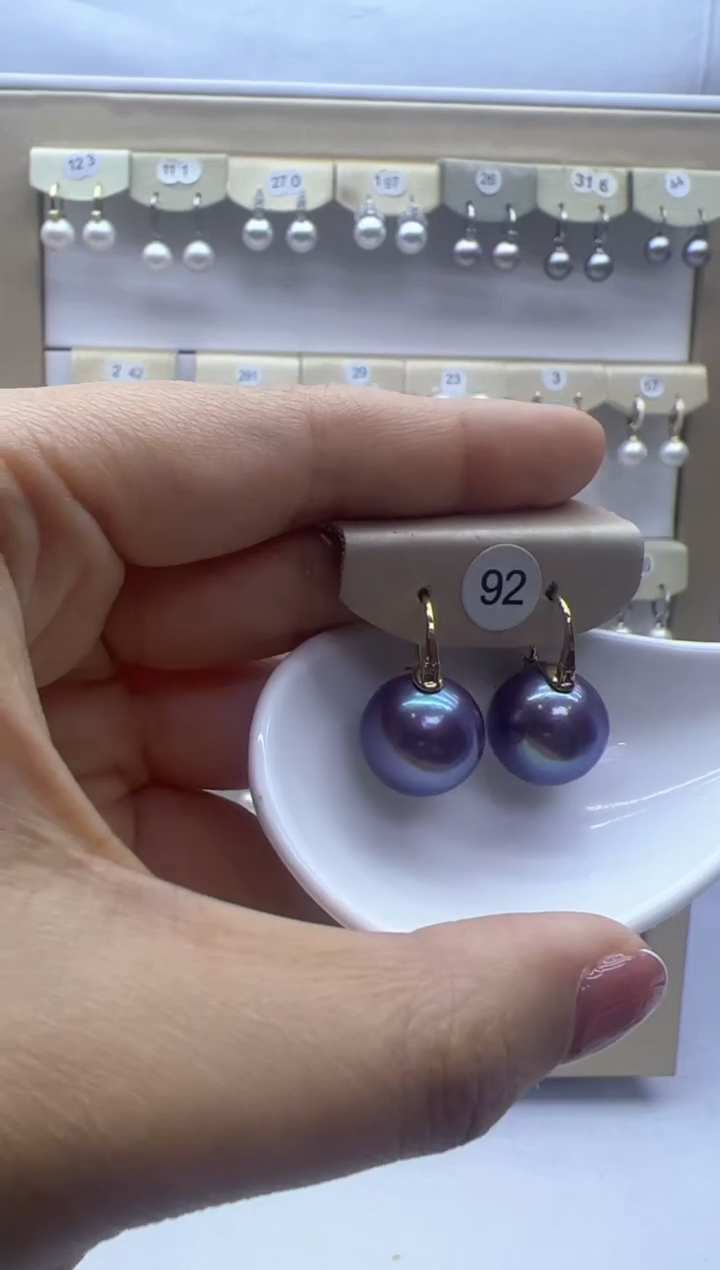 【闪购商品】淡水珍珠耳饰18K金镶嵌92