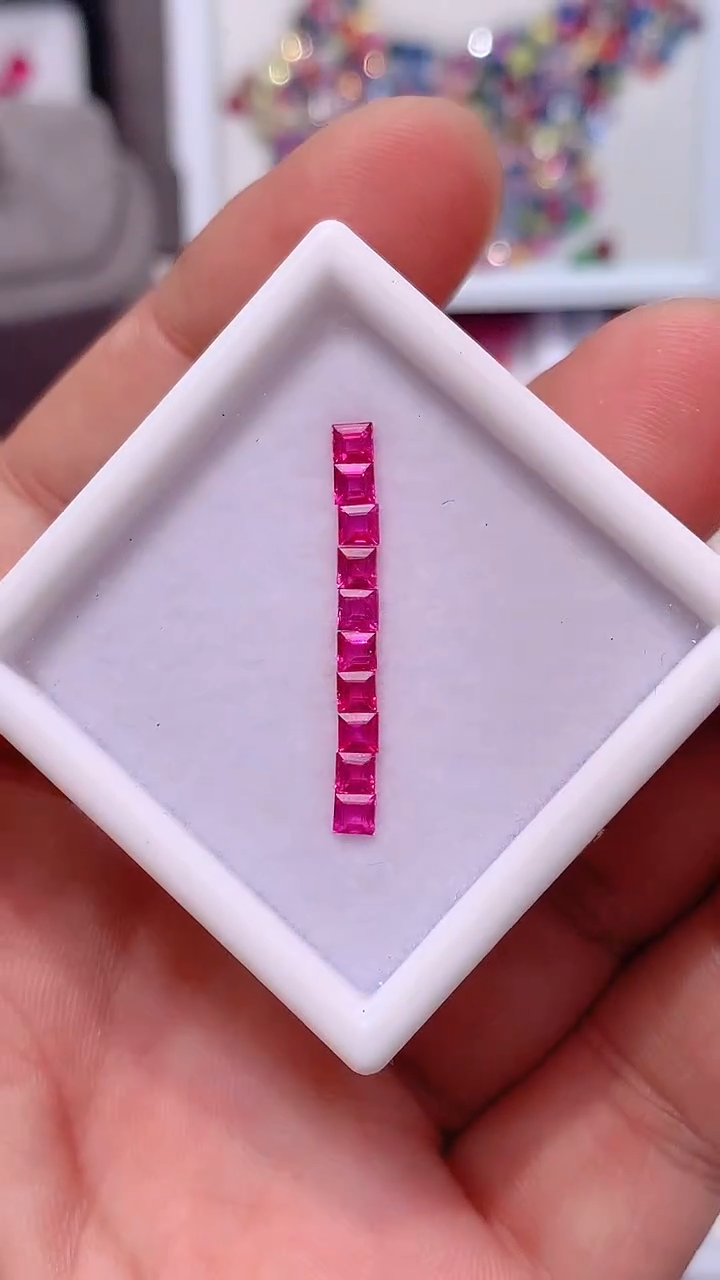 【闪购商品】红宝石裸石未镶嵌公主方1.86