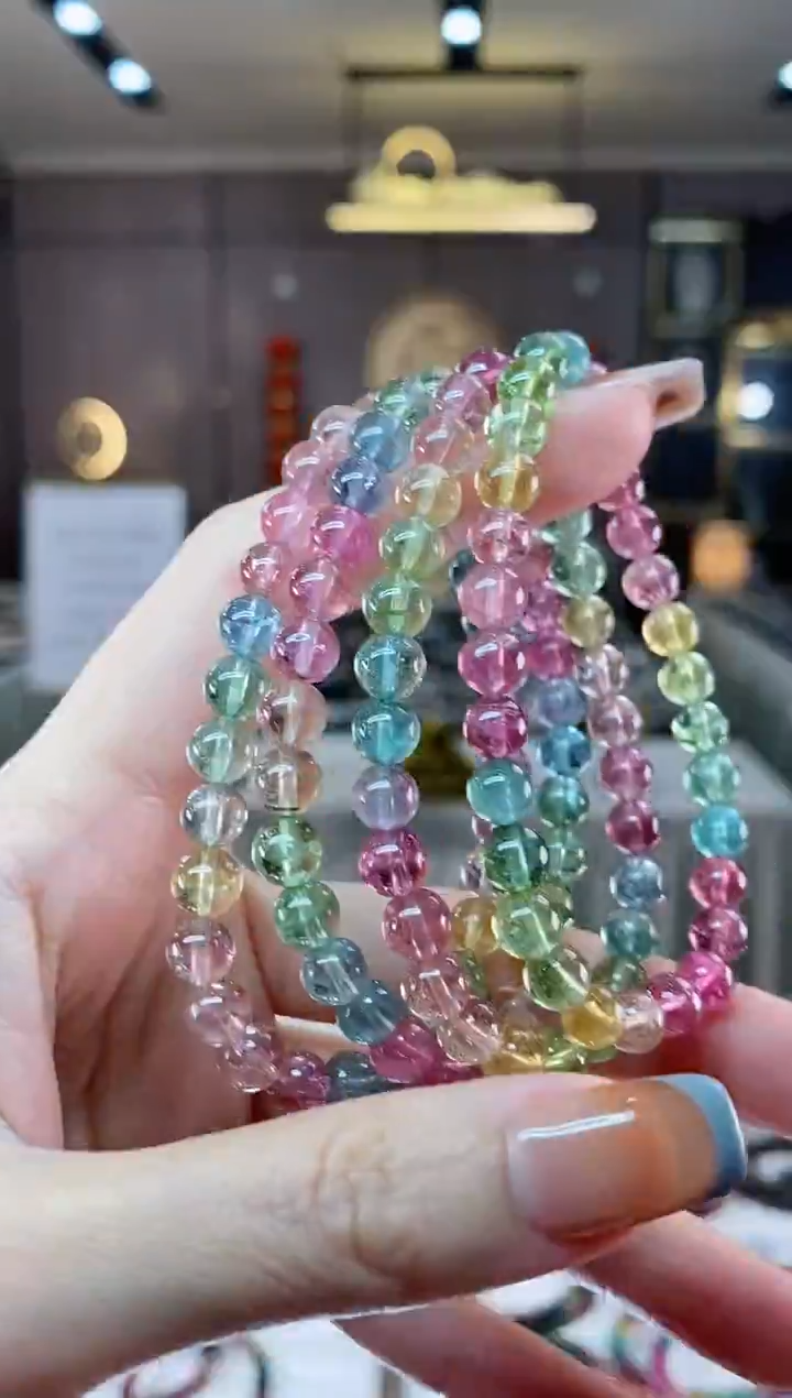 【闪购商品】碧玺单圈手串6mm+未镶嵌多样性发货一条dan