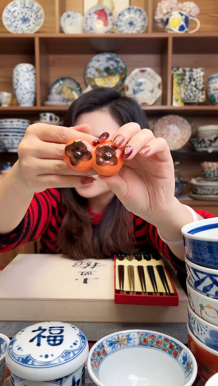 柿柿如意 筷架 2只装