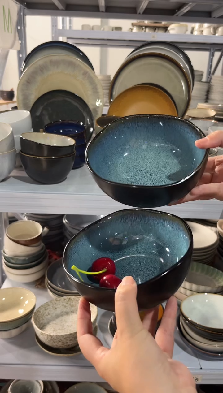 陶瓷外贸尾货瑕疵满20包邮X2 新品大号米饭碗