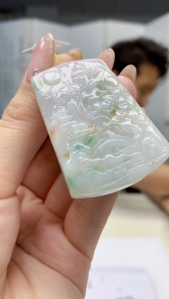 【闪购商品】定制翡翠未镶嵌1502jw-毛货挂件53