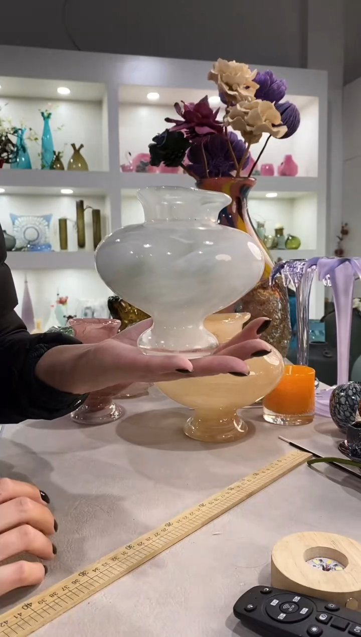 慕忆家手作琉璃花瓶12CM