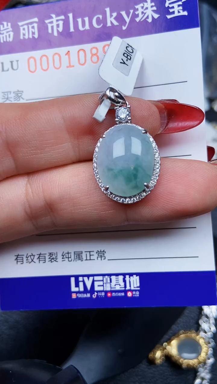 【闪购商品】翡翠颈饰银S925镶嵌1089
