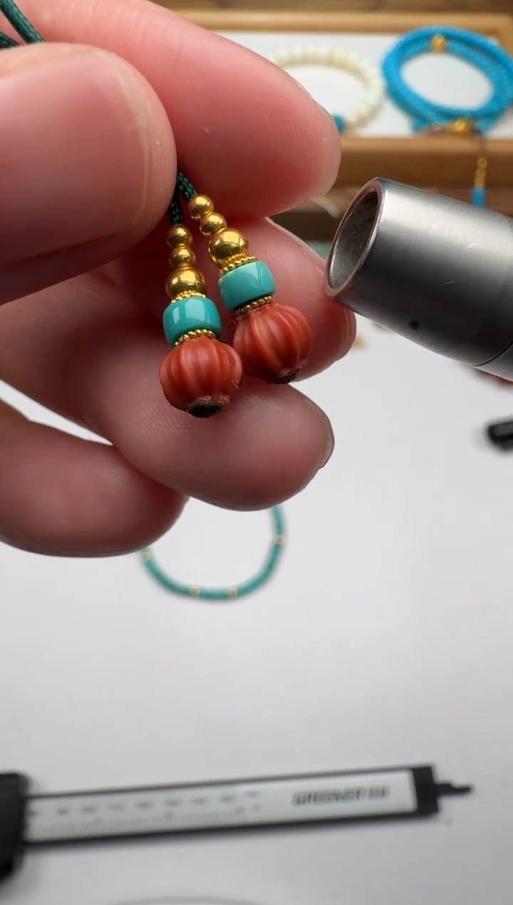 18K金镶嵌配饰配饰南红玛瑙宽*～配饰配饰