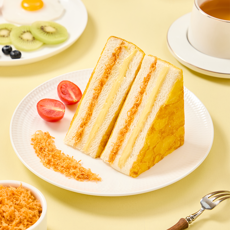 蛋皮三明治蛋糕面包松软软整箱小零食