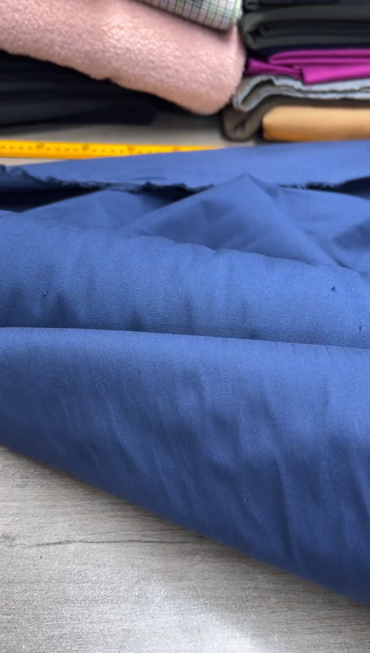 棉25号 纯棉沙卡 藏蓝色斜纹 2米