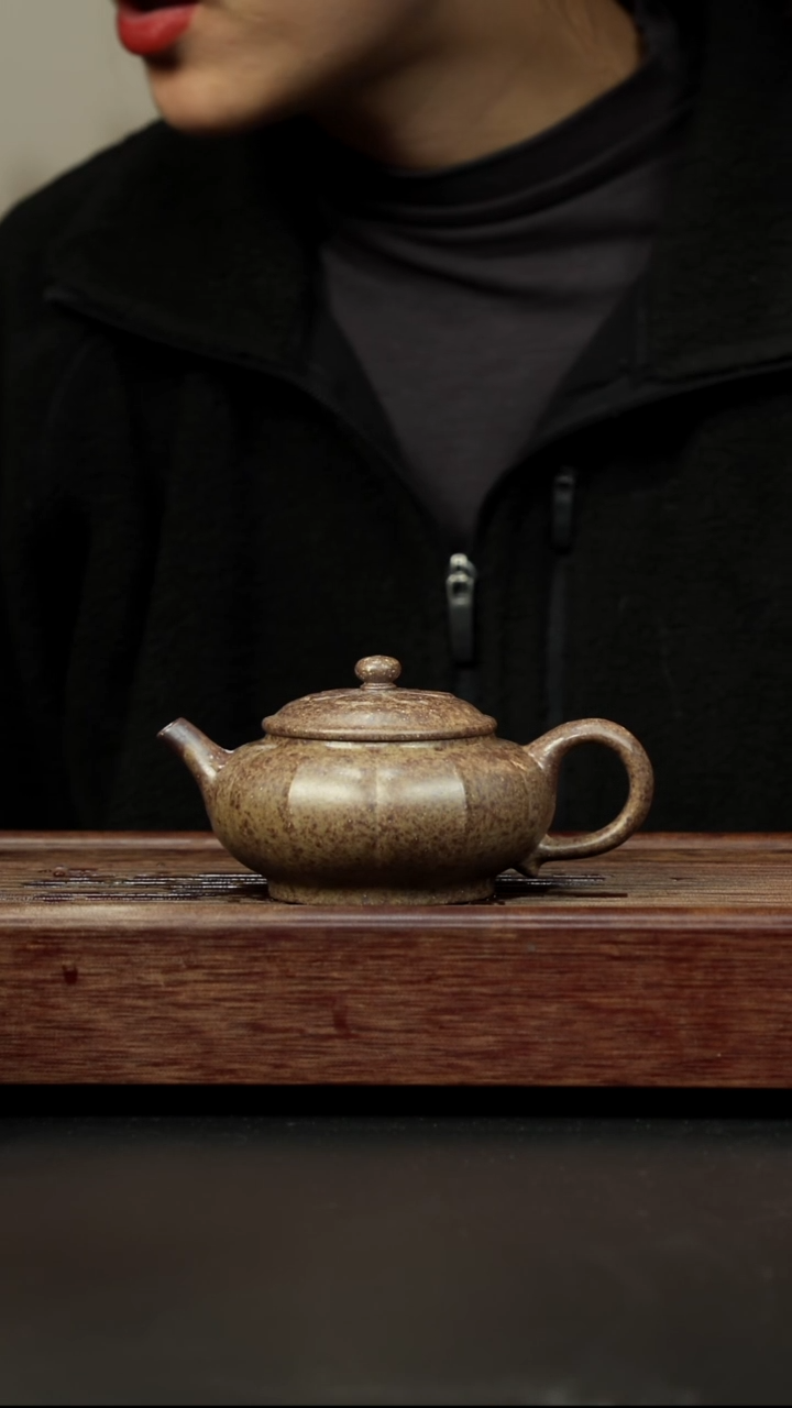 紫砂茶壶本绿柴烧 巨轮