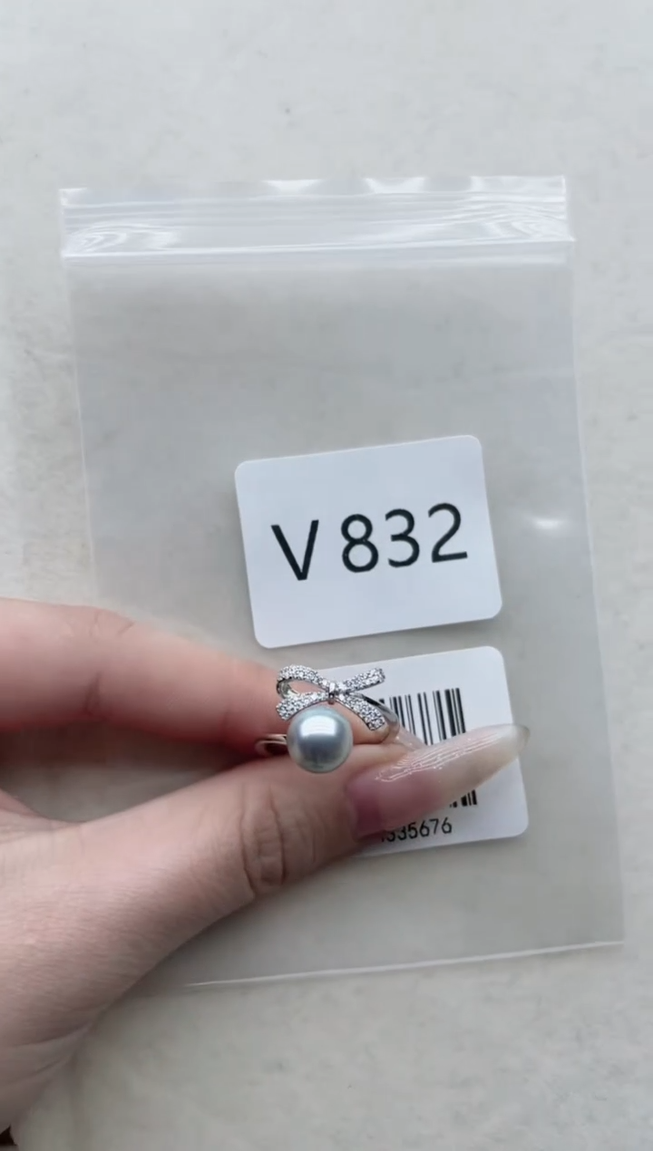 【闪购商品】海水珍珠戒指银S925镶嵌V832