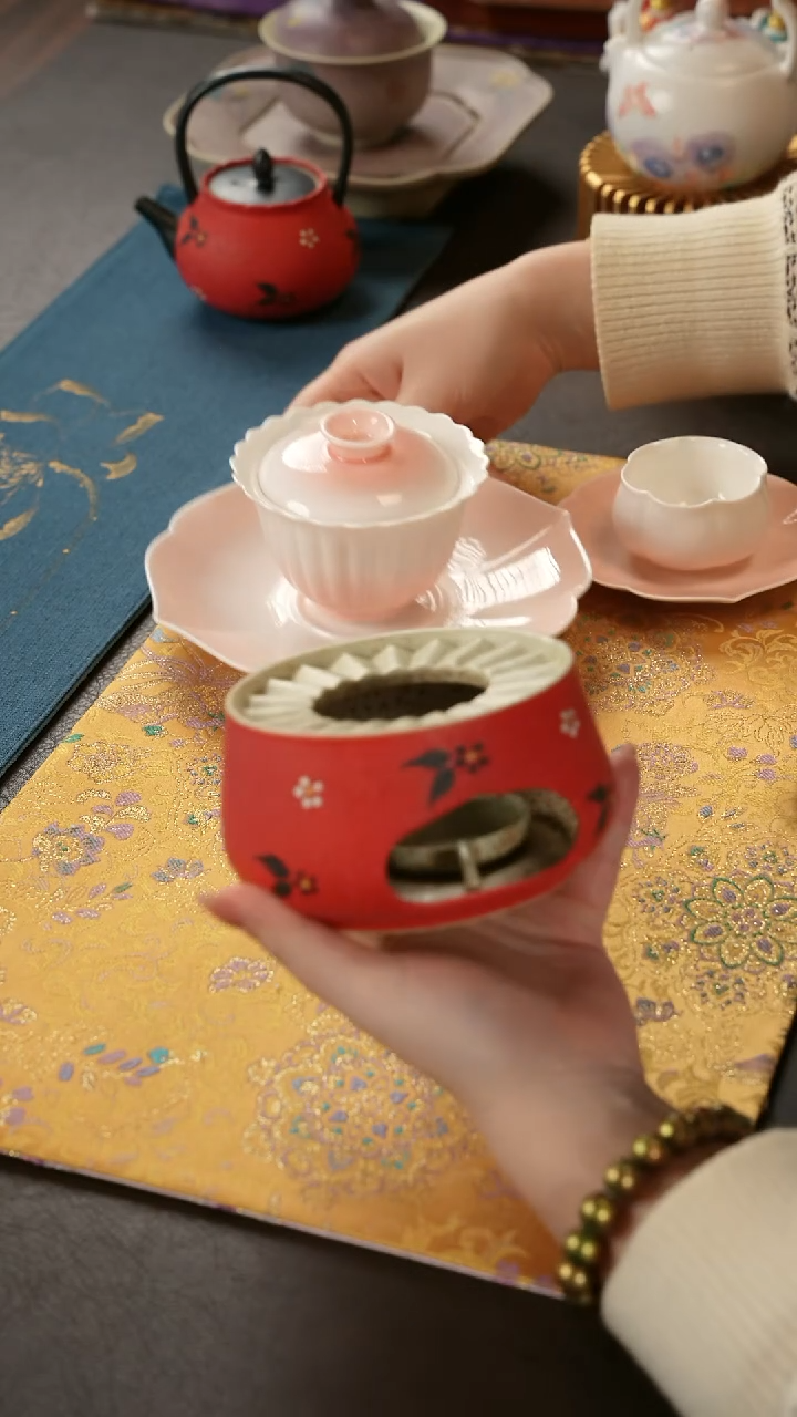  青云茶斋陶瓷茶具云裳温茶炉
