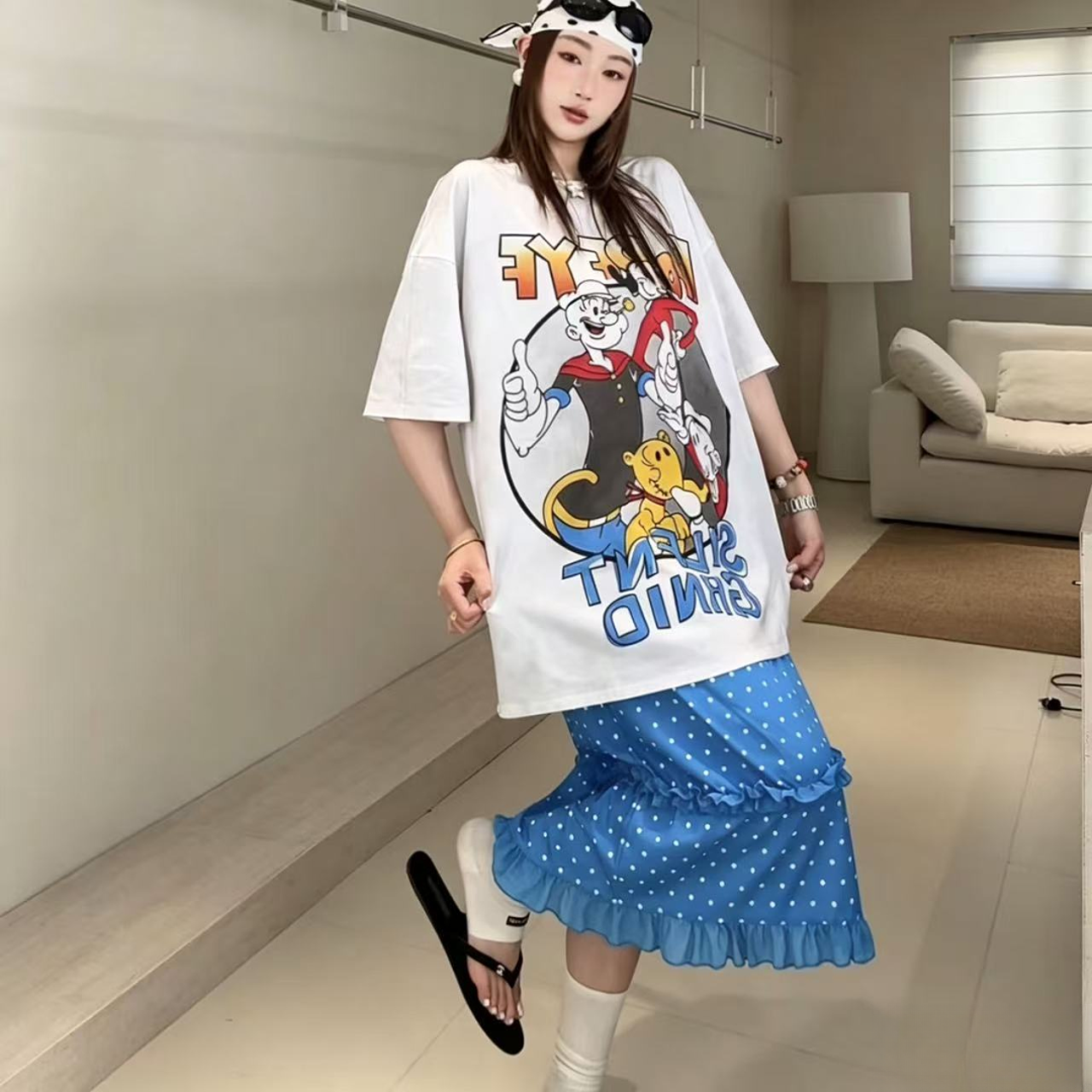 TX.夏季新款大力水手T恤宽松大版百搭99617