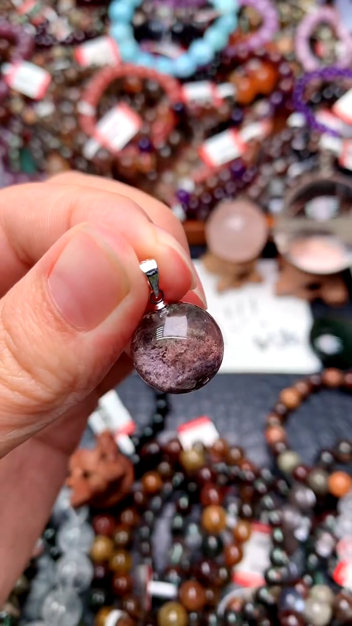 【闪购商品】水晶吊坠(赠链)合金天然129