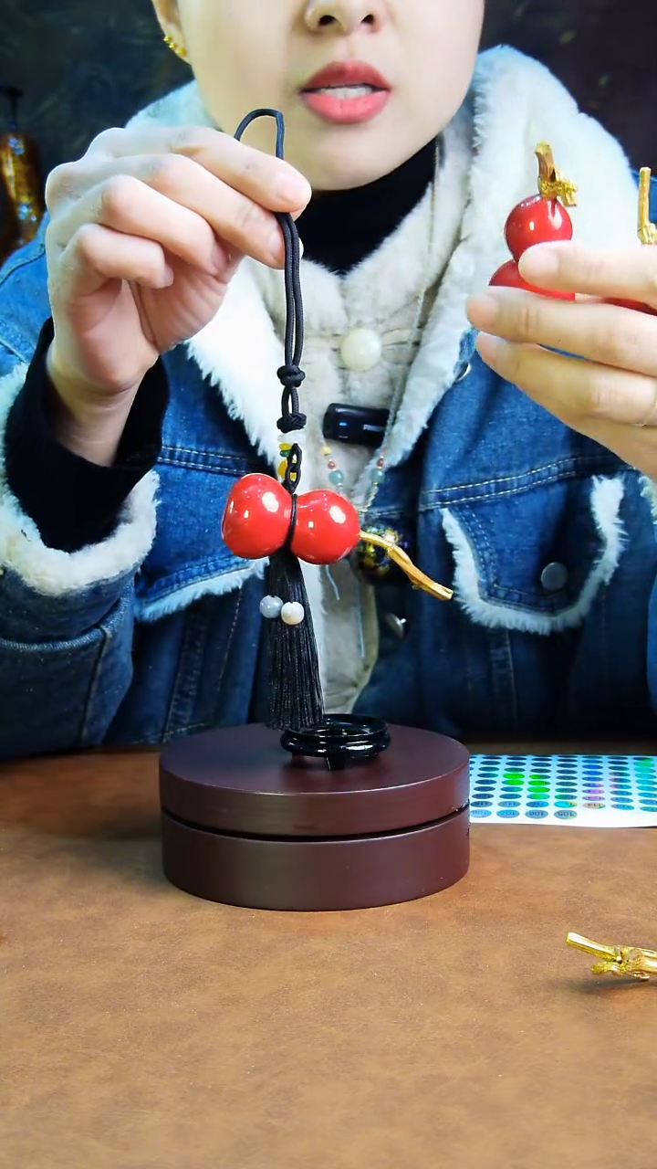 【闪购商品】106直播一物一图大漆酒葫芦送底座送挂绳