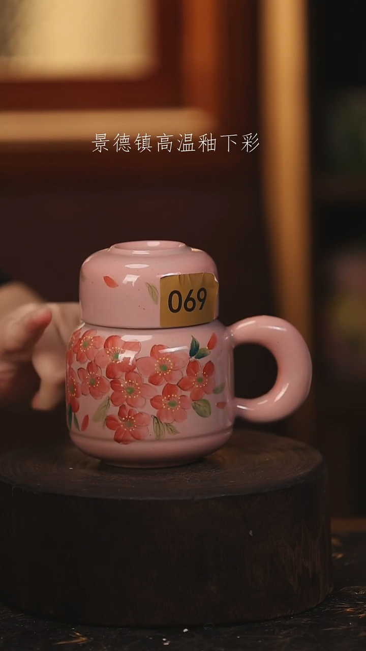 陶瓷景德镇高温釉下手绘陶瓷@L069@