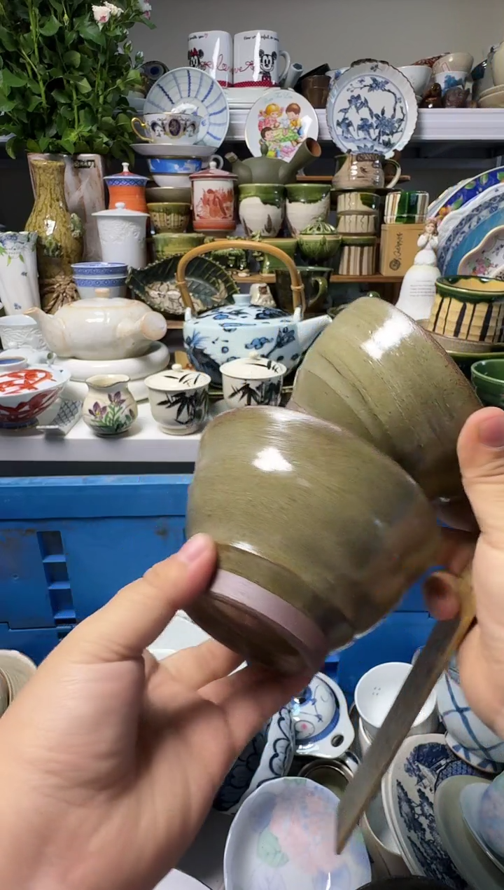 中古瓷器，默认微瑕-2个粗陶碗
