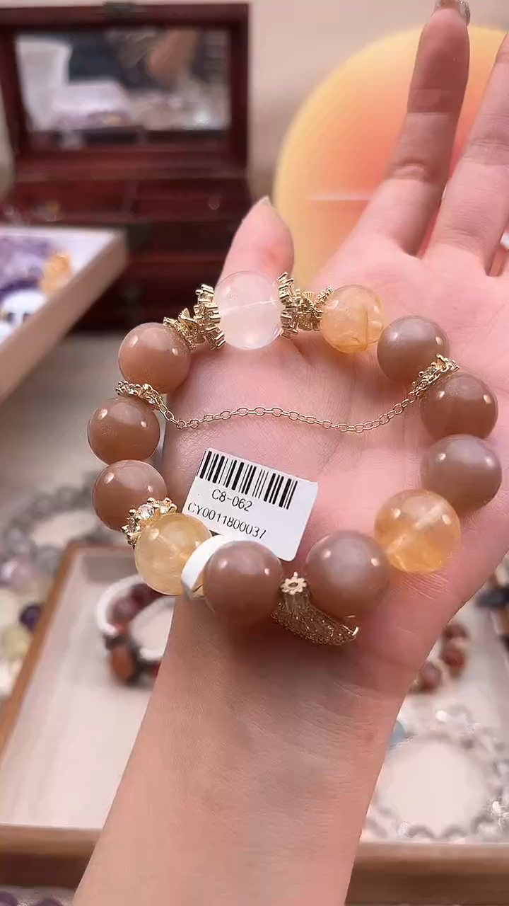 【闪购商品】月光石手链未镶嵌多样性发货发其一颜色微差