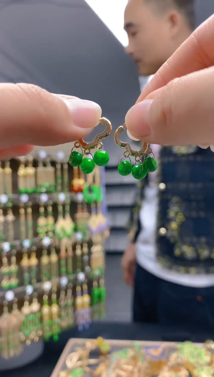 【闪购商品】翡翠耳饰合金0352翡翠耳包