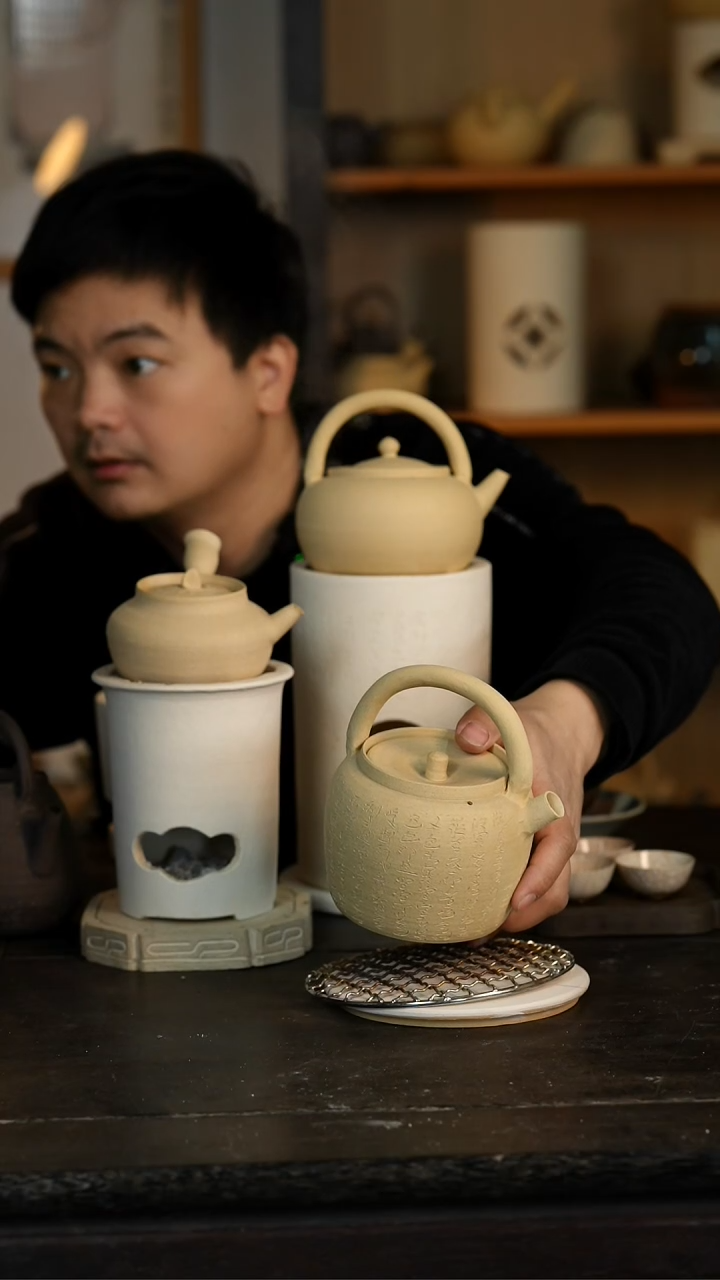 【闪购商品】123500CC提梁白泥茶壶全品