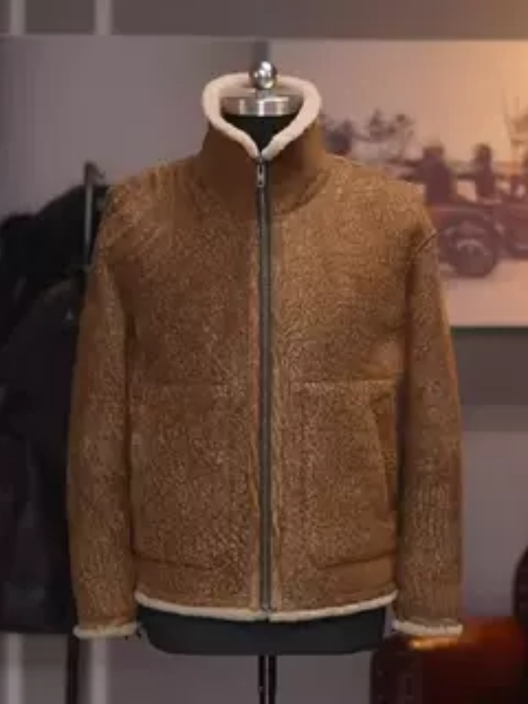 男士23890绒面原生态皮毛一体冬装加厚真皮立领保暖加绒休闲时尚