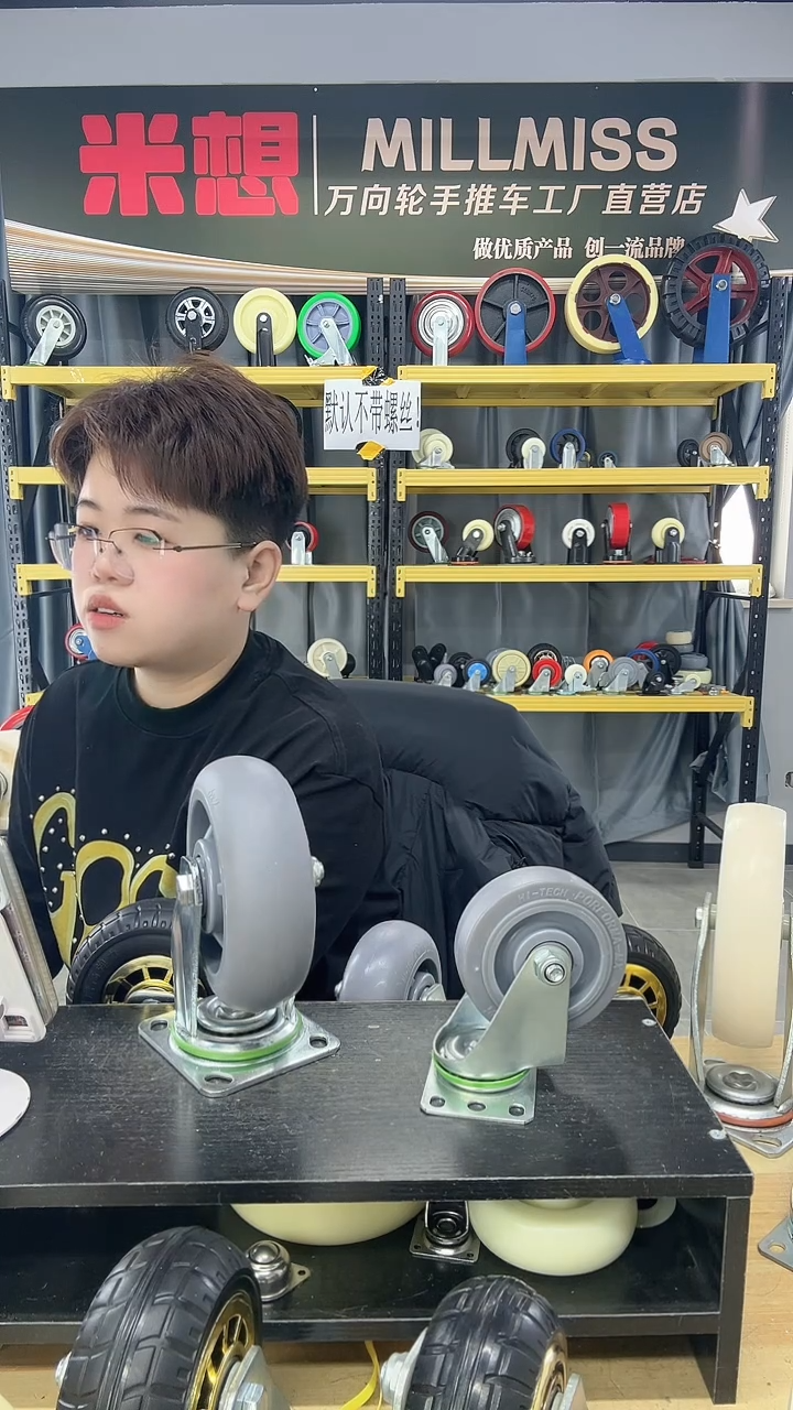 四窝  4寸万向重型支架2个