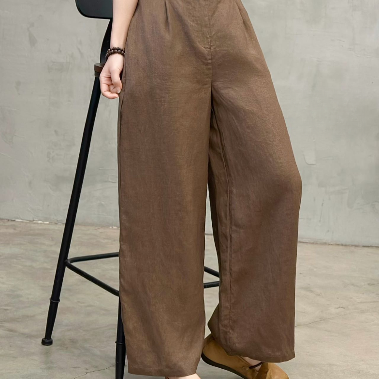 Yiwen2025春季新款长款修身直筒裤百搭时尚洋气女1038