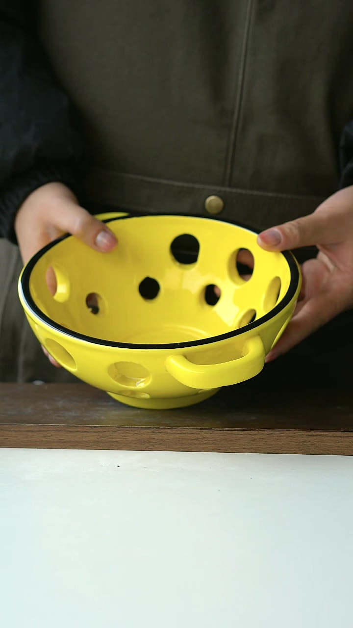 【闪购商品】陶瓷出美溧水蓝黄色微瑕@4-2@