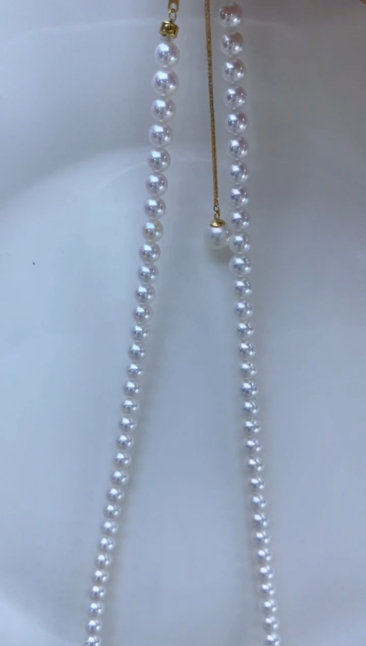 【闪购商品】淡水珍珠项链18K金镶嵌5
