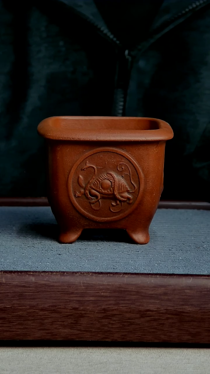 紫砂花盆9*8内径紫砂花盆