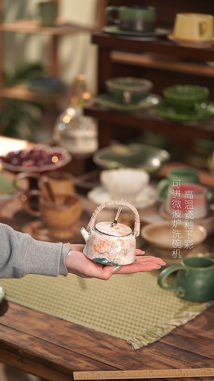 摆件陶景德镇手作餐具@@