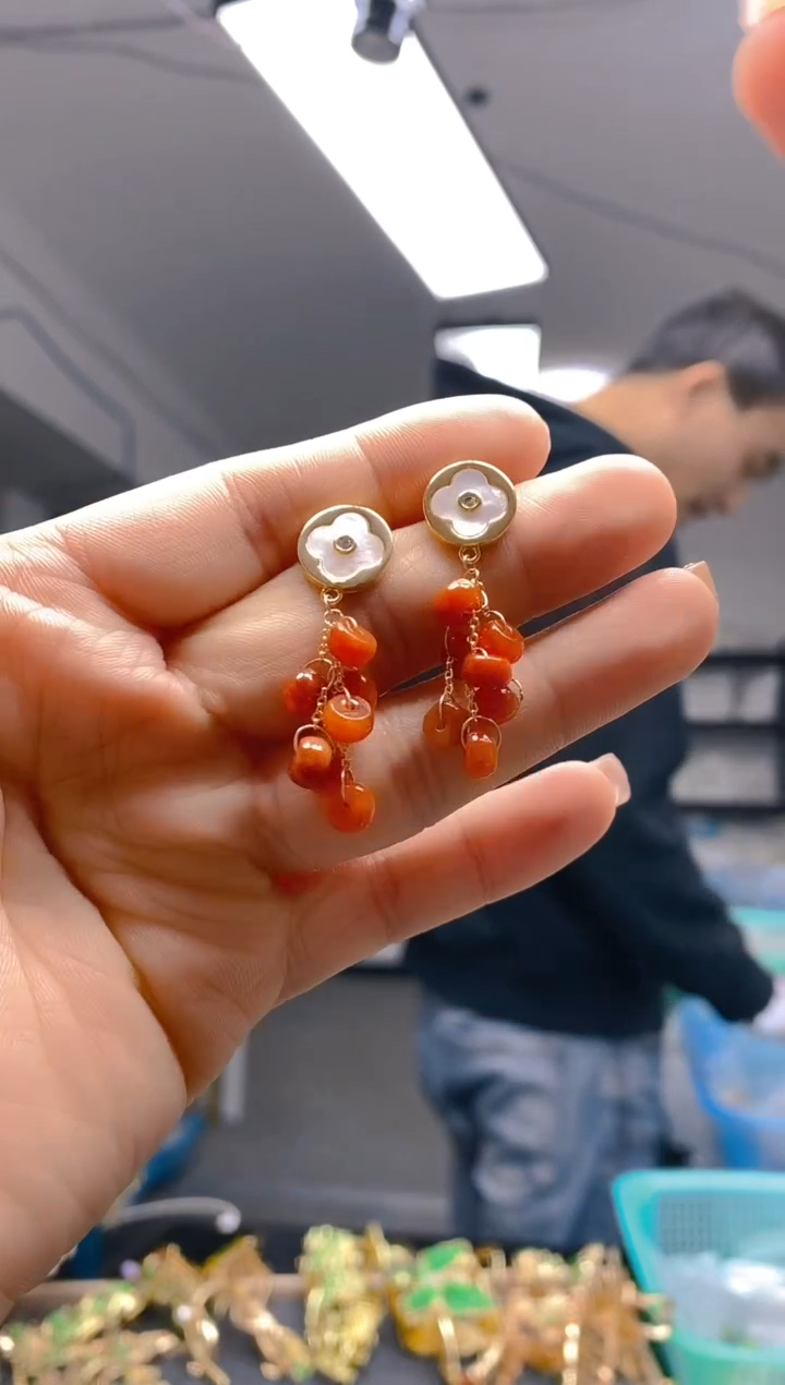 【闪购商品】翡翠耳饰合金0170翡翠耳钉