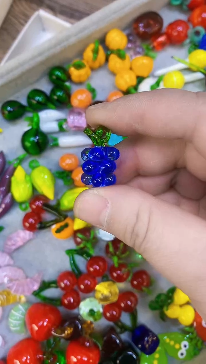 琉璃手工艺品挂钩葡萄