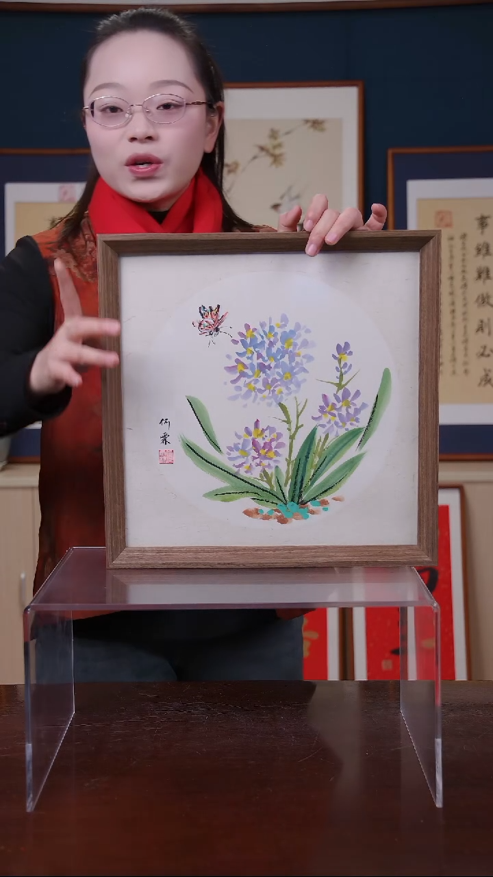 【闪购商品】书法绣球花   尺寸35*35