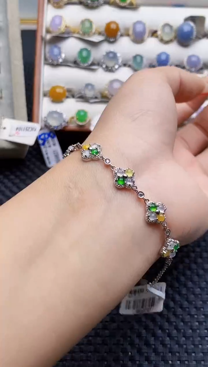 银S925镶嵌戒指翡翠4024