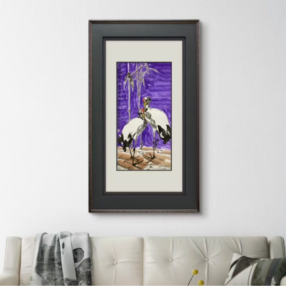 朱法鹏双红袍艺术家国画8平尺