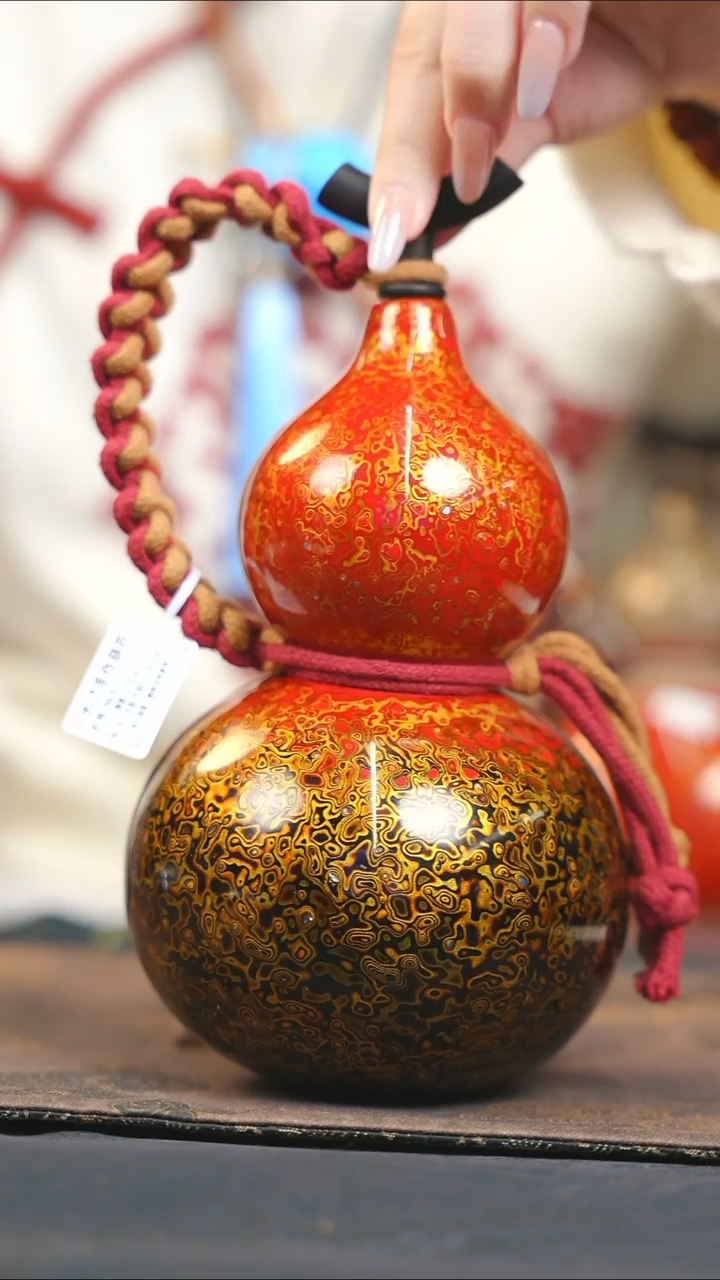 【闪购商品】RD173漆艺酒葫芦不包手串及旋转底座