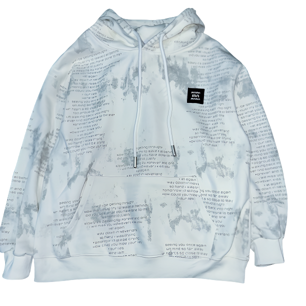 连帽卫衣套头款扎染字母小标种工款潮流时尚休闲百搭，洋气好看推