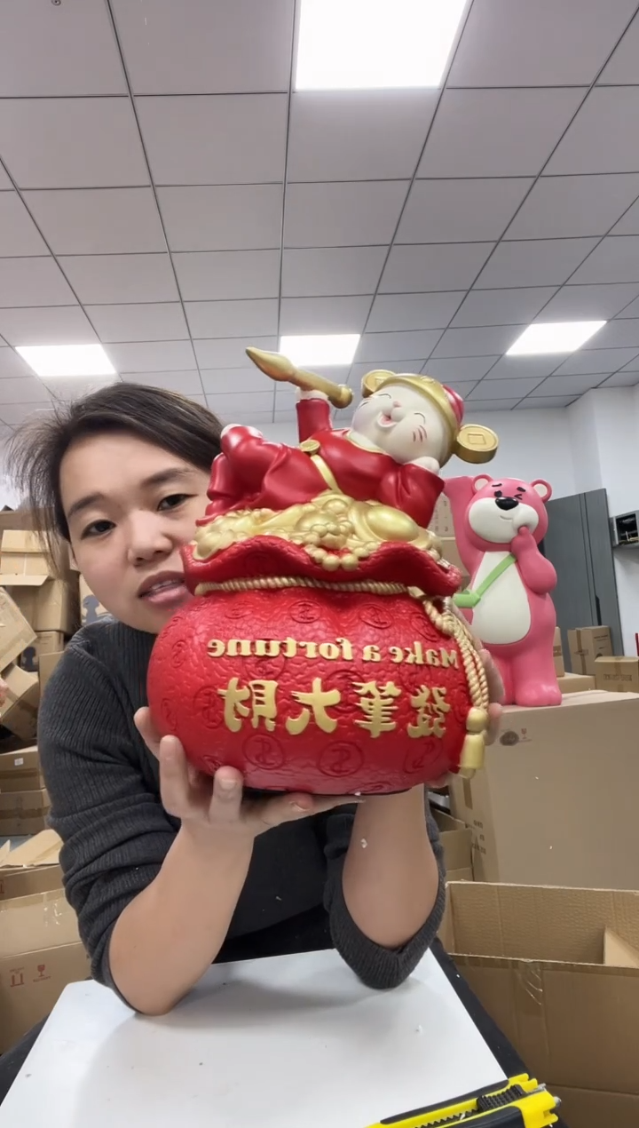 树脂发笔大财红色